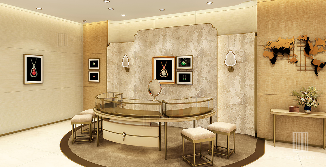 luxury high end modern jewellery shop design-1