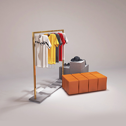Brand clothing display rack customization