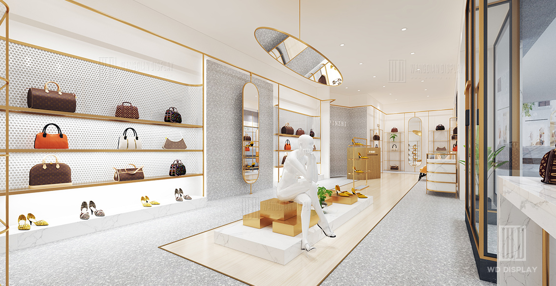 High-end leather goods retail store space 3D design-1