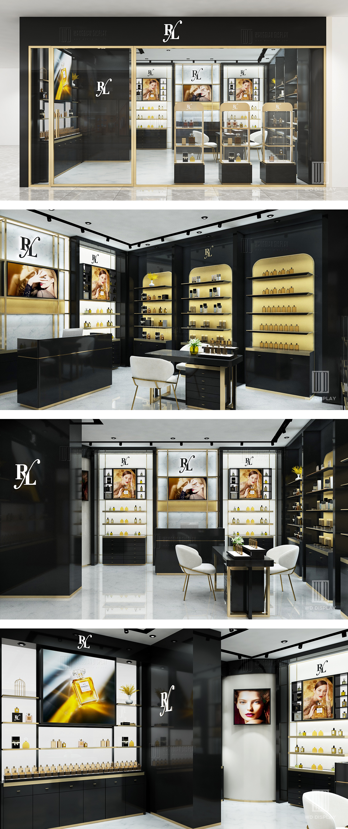 Modern small perfume shop design