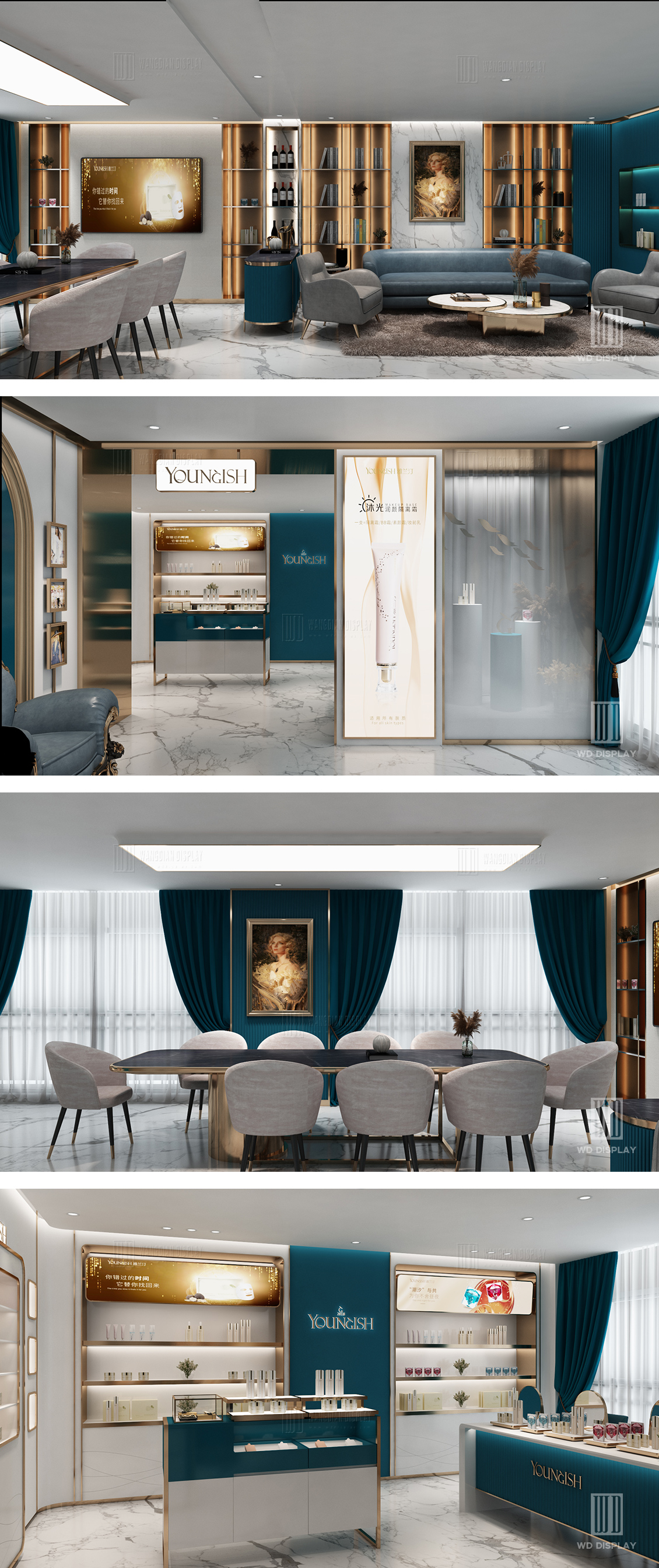 Luxury skincare shop interior design