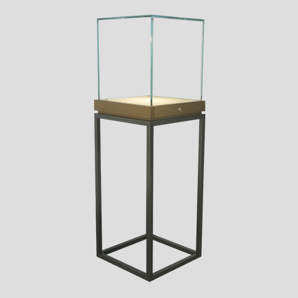 【RTS】 Simple design high-end glass jewelry display tower for jewelry showrooms