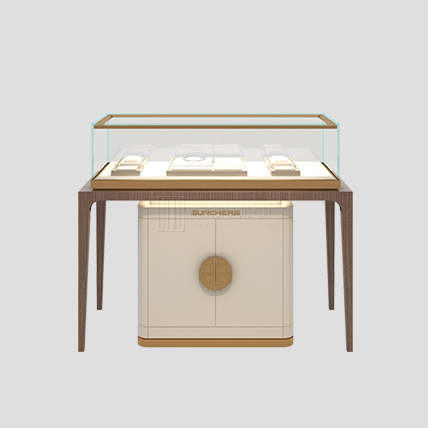 Elegant jewelry boutique display cabinet design customization