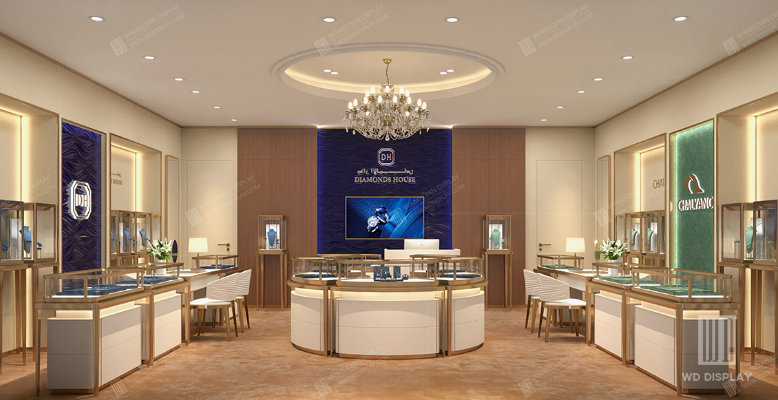 【Qatar】High-enddiamondretailstoreinteriordesignjewelrystoreshowcaseproject(1)