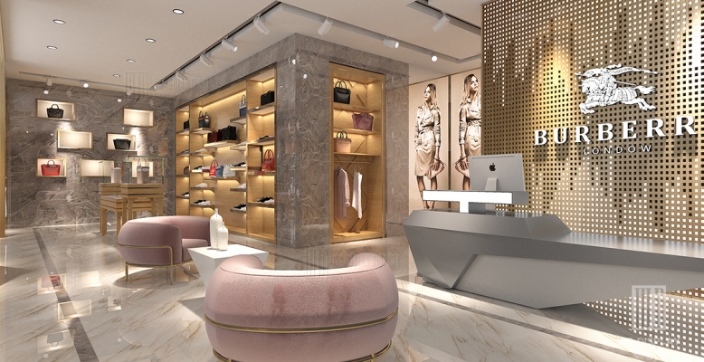 Luxury brand clothing store space design