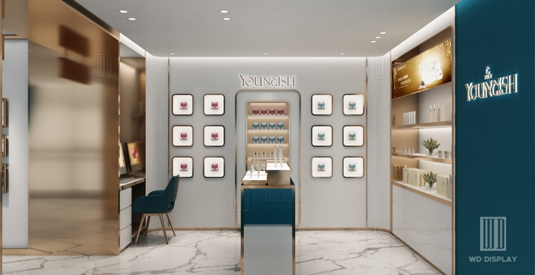 Luxury skincare shop interior design