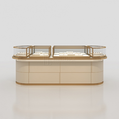 Modern Simple Design Oval Shape Jewelry Showcase