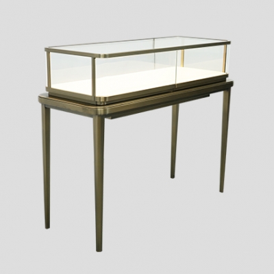 【RTS】Curved Corner High-end Jewelry Display Cabinet Cartier Style