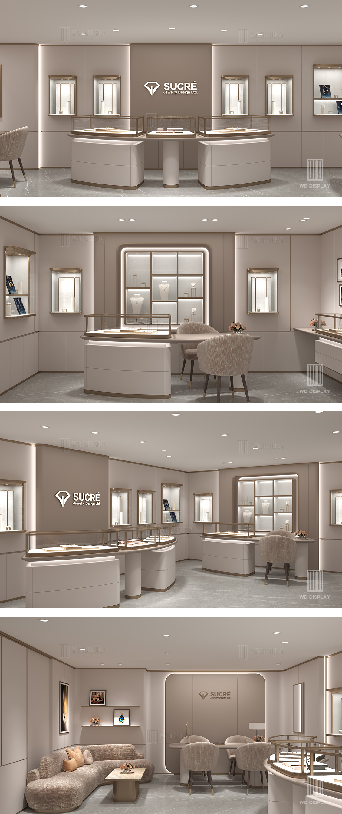 2024 modern high-end jewelry store showcase project in Hong Kong (1)