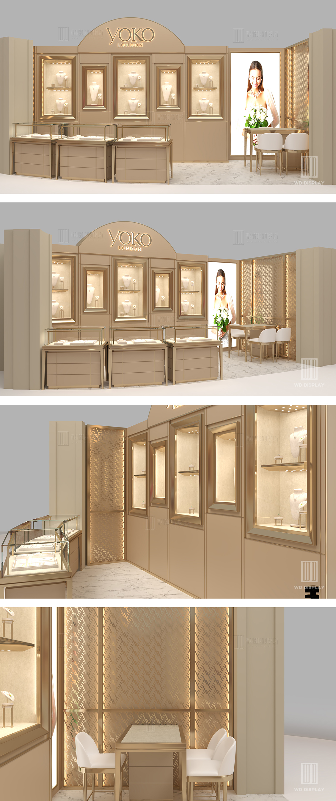 High-end jewelry booth design and manufacturing for Qatar Jewelry Exhibition (1)