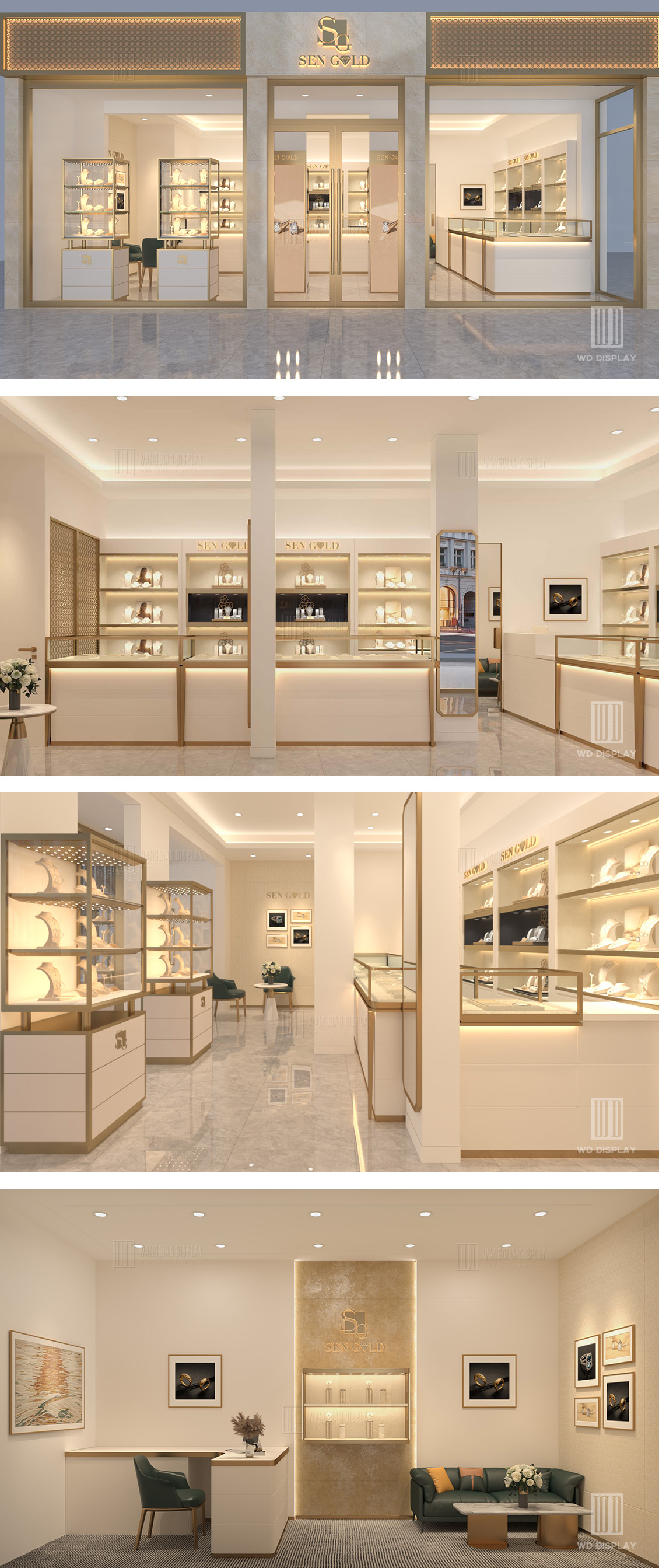 【Senegal】 Brand jewelry store new design jewelry showcase project (2)