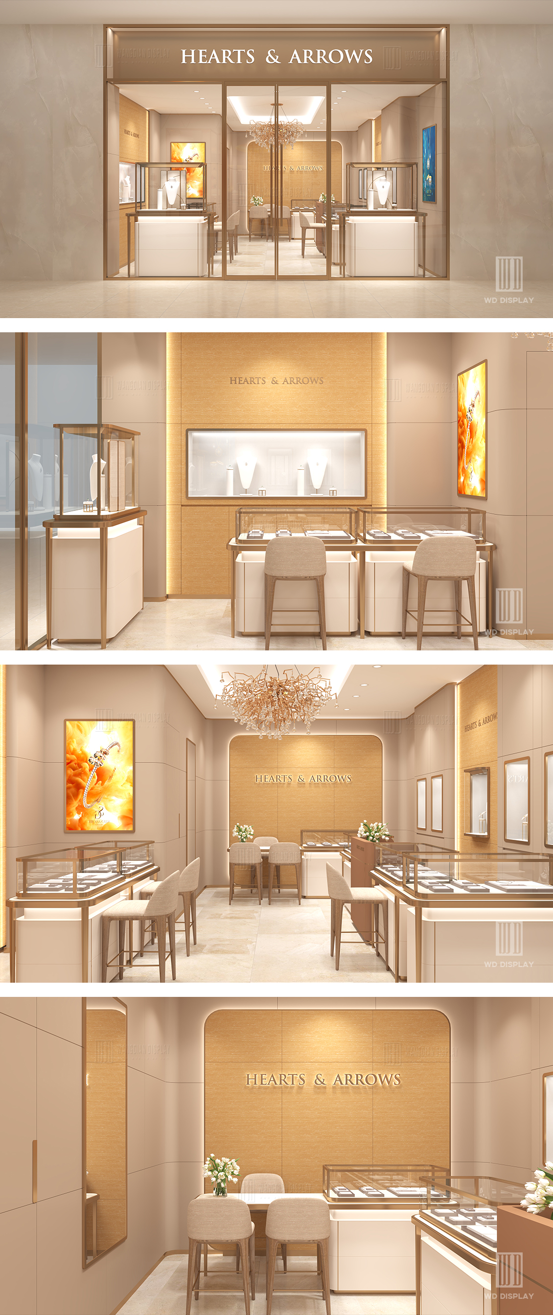 【Philippines】High-end jewellery retail store display design jewelry shop showcase project (2)