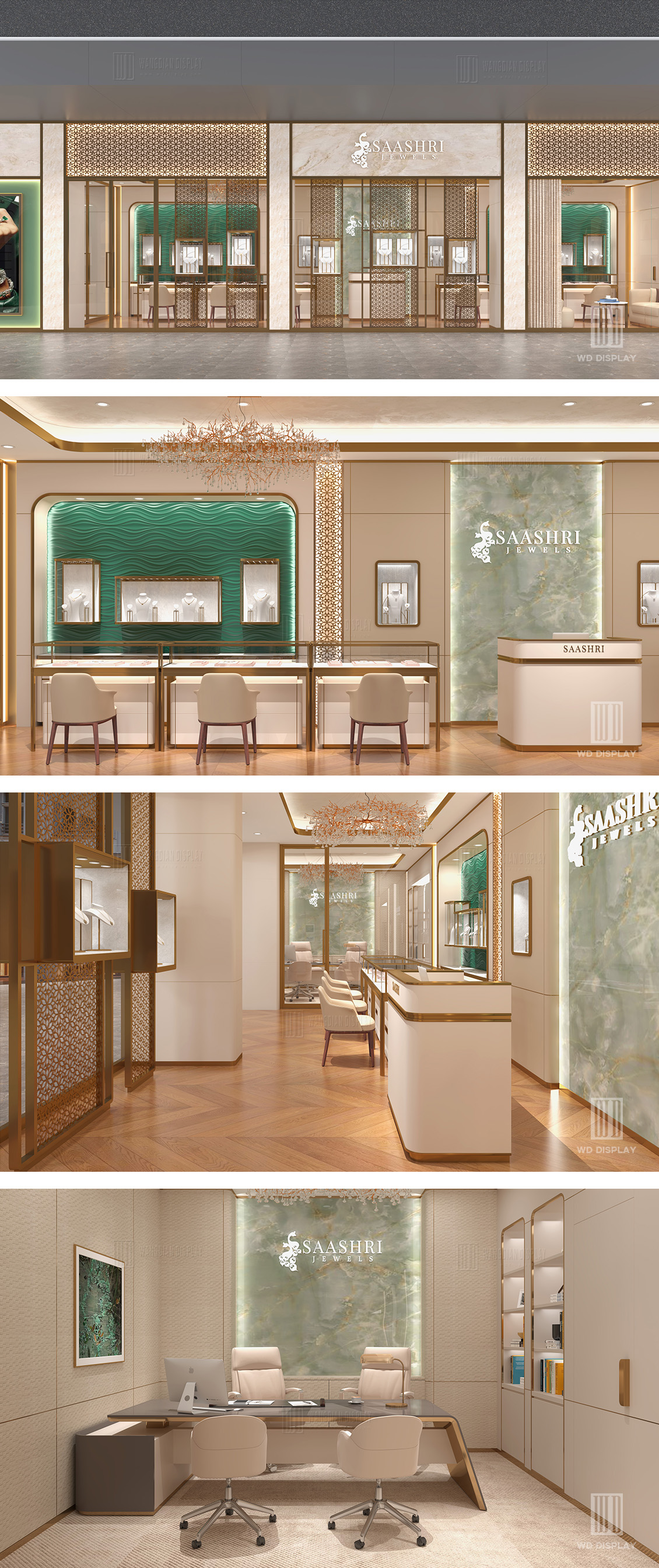 【2024】Jewelry store showcase interior design project for shopping malls (2)