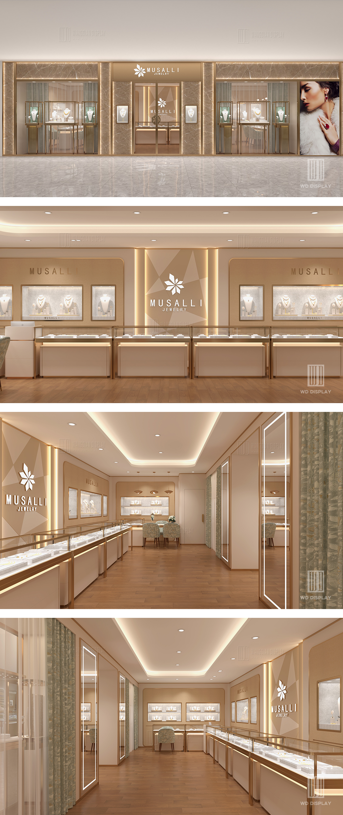 【Saudi】Brand jewelry retail store design small jewelry store high-end design (2)