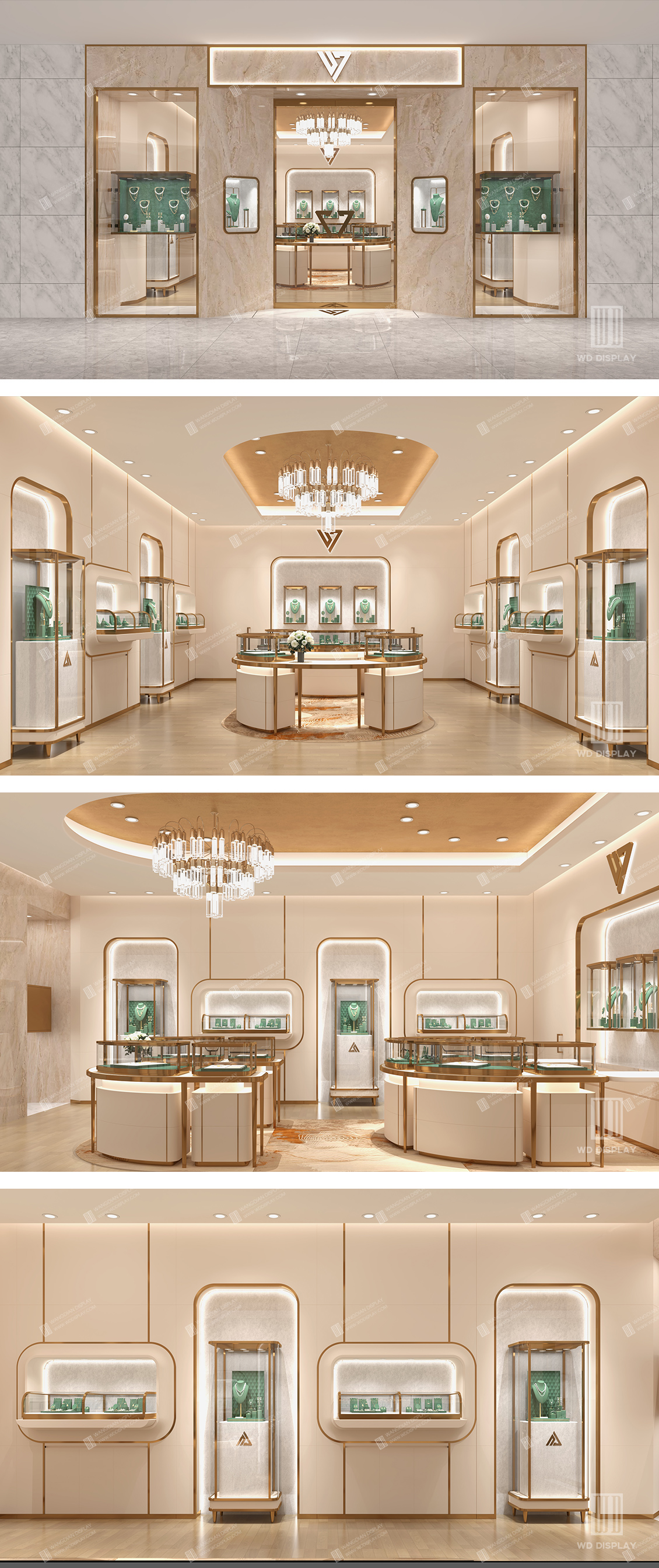 【Saudi Arabia】Jewelry store brand image design luxury jewelry shop design ideas (2)